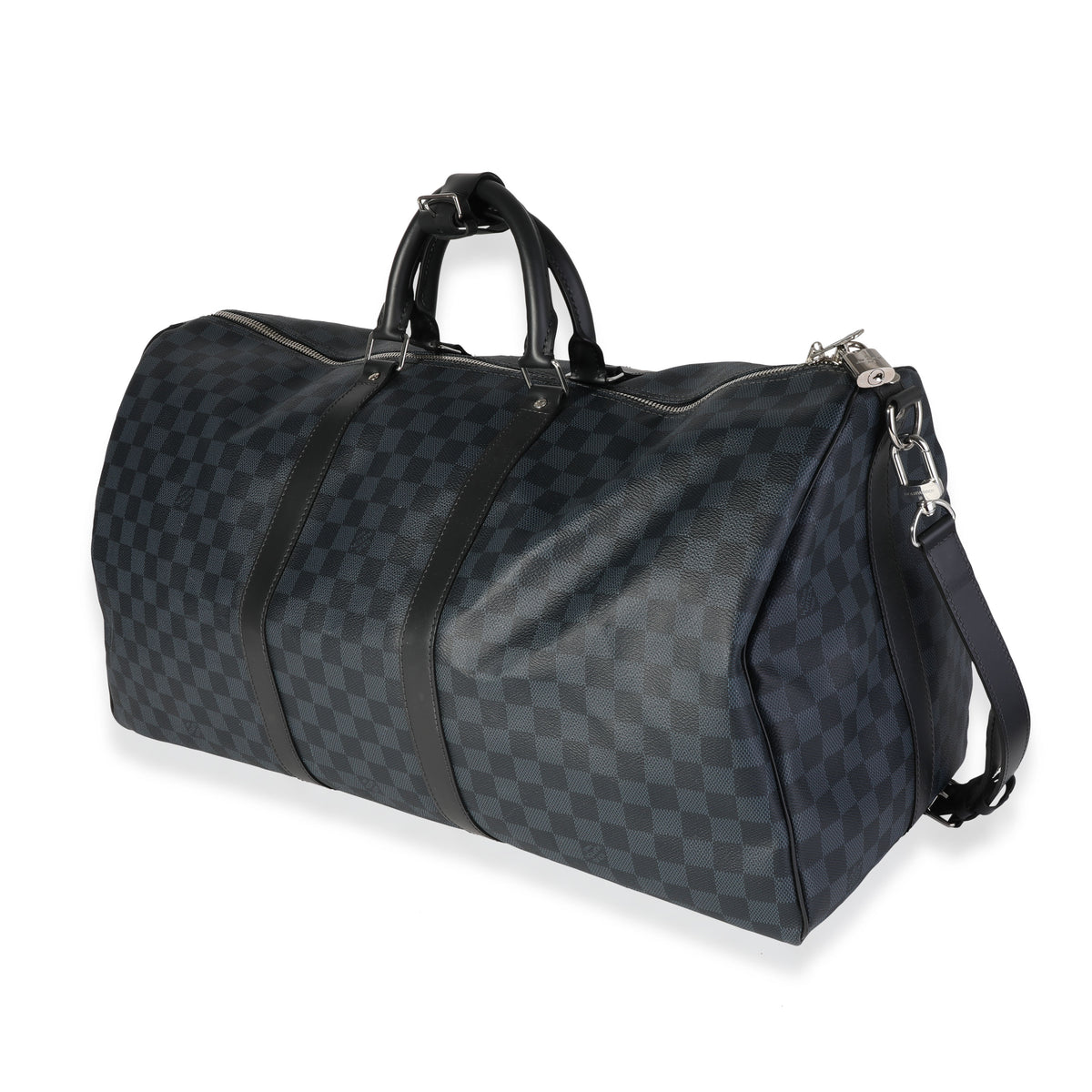 Louis Vuitton Keepall Bandouliere Damier Cobalt 55 Black/Cobalt for Women