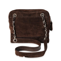 Chanel Vintage Brown Suede CC Shoulder Bag