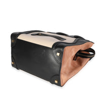 Celine Tricolor Leather & Suede Mini Luggage Tote