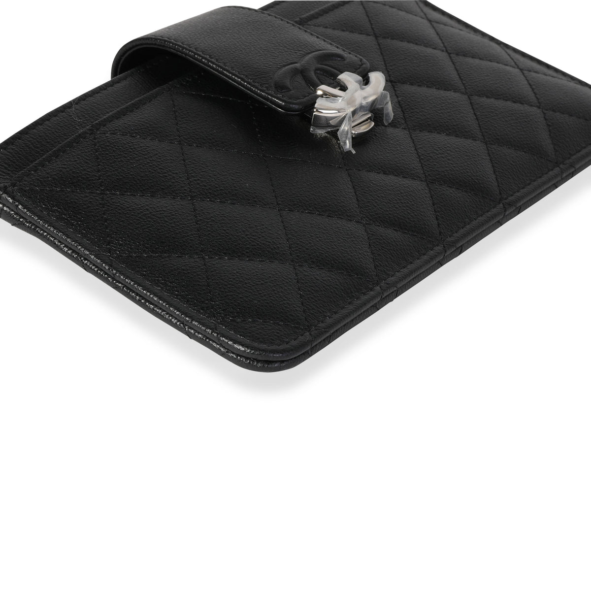 Chanel Black Quilted Grained Calfskin Urban Companion Strap Pouch