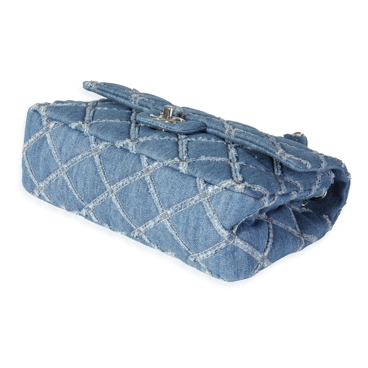 Chanel Blue Quilted Denim Medium Single Flap Bag, myGemma