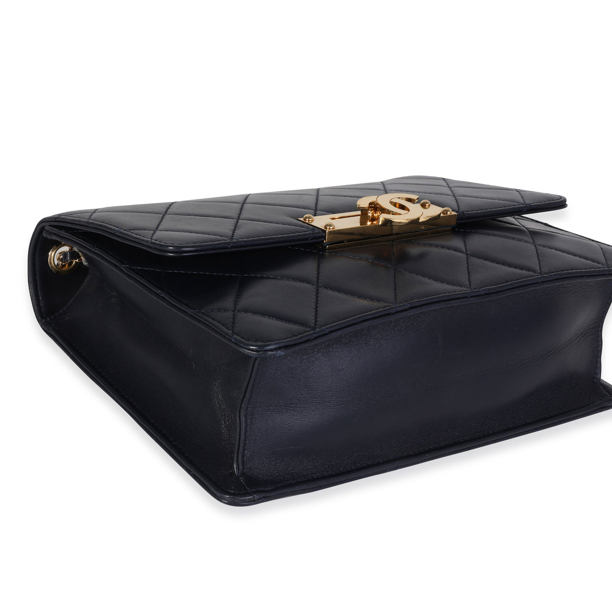 Chanel Navy Quilted Lambskin Medium Golden Class Flap Bag, myGemma