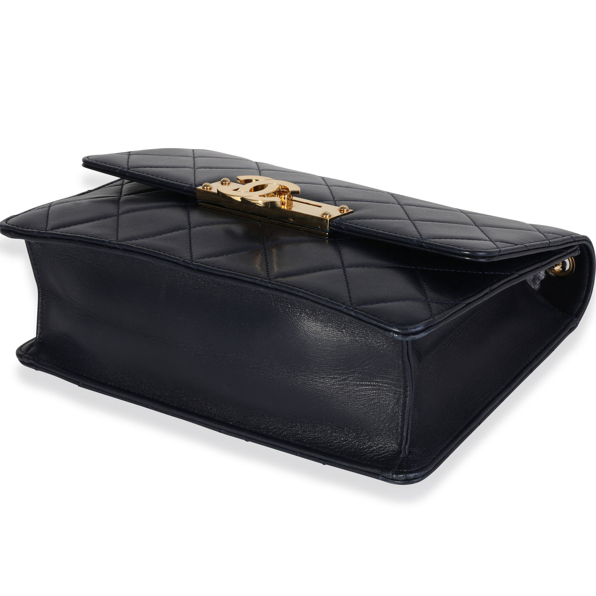 Chanel Navy Quilted Lambskin Medium Golden Class Flap Bag, myGemma