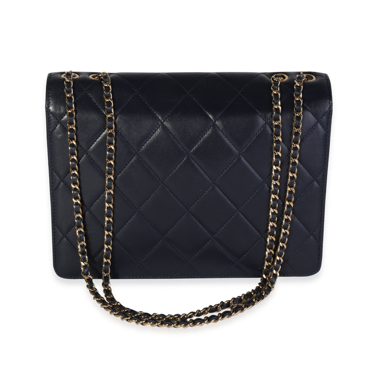 Chanel Navy Quilted Lambskin Medium Golden Class Flap Bag