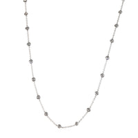 Diamond Station Necklace in 18k White Gold 1.23 CTW