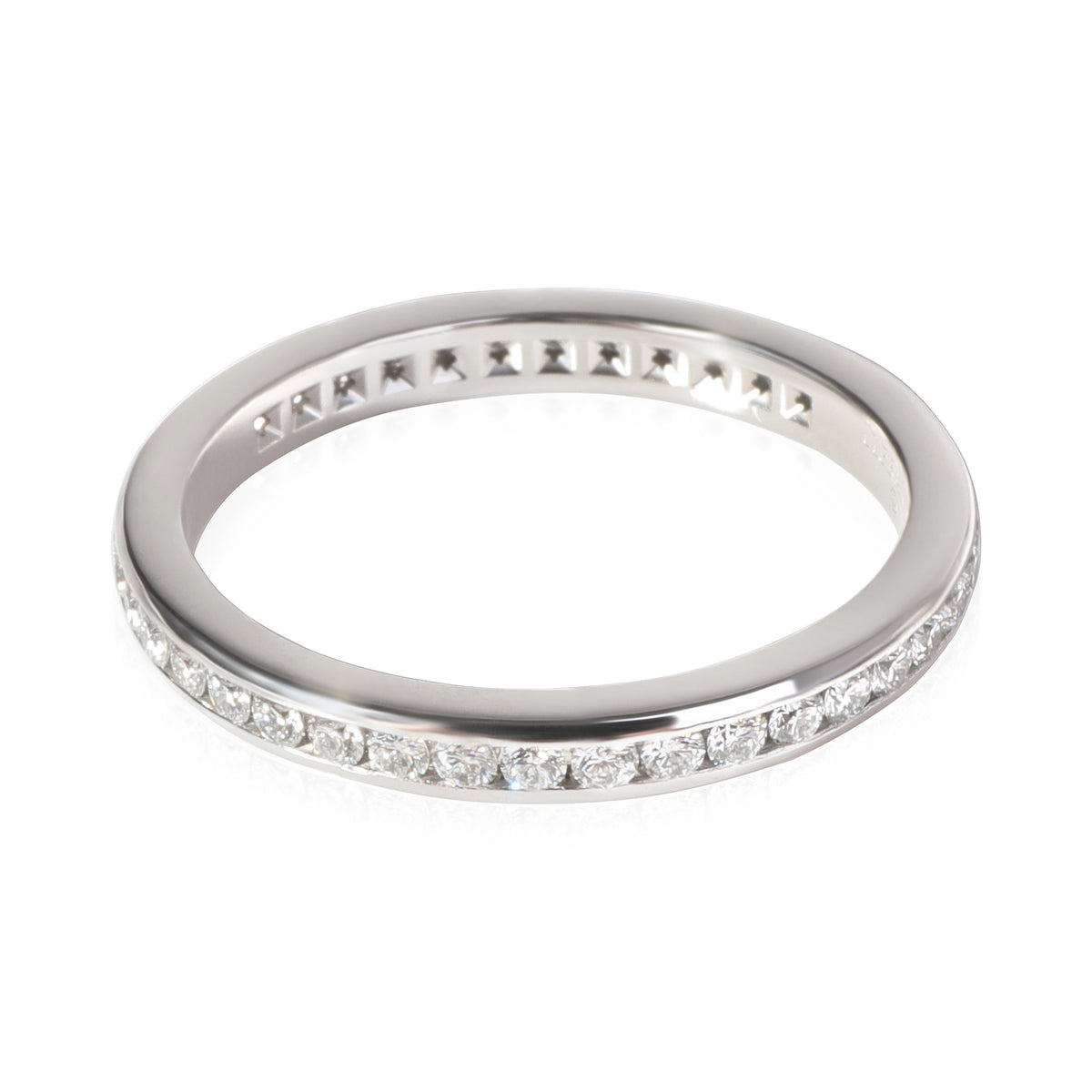 Tiffany & Co. Full Circle Channel Set Diamond Wedding Band in Platinum 0.42 CTW