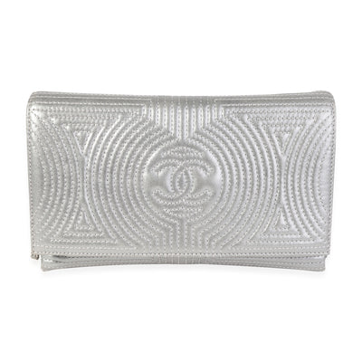 Chanel Metallic Lambskin Korean Garden Clutch On Chain