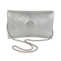 Chanel Metallic Lambskin Korean Garden Clutch On Chain