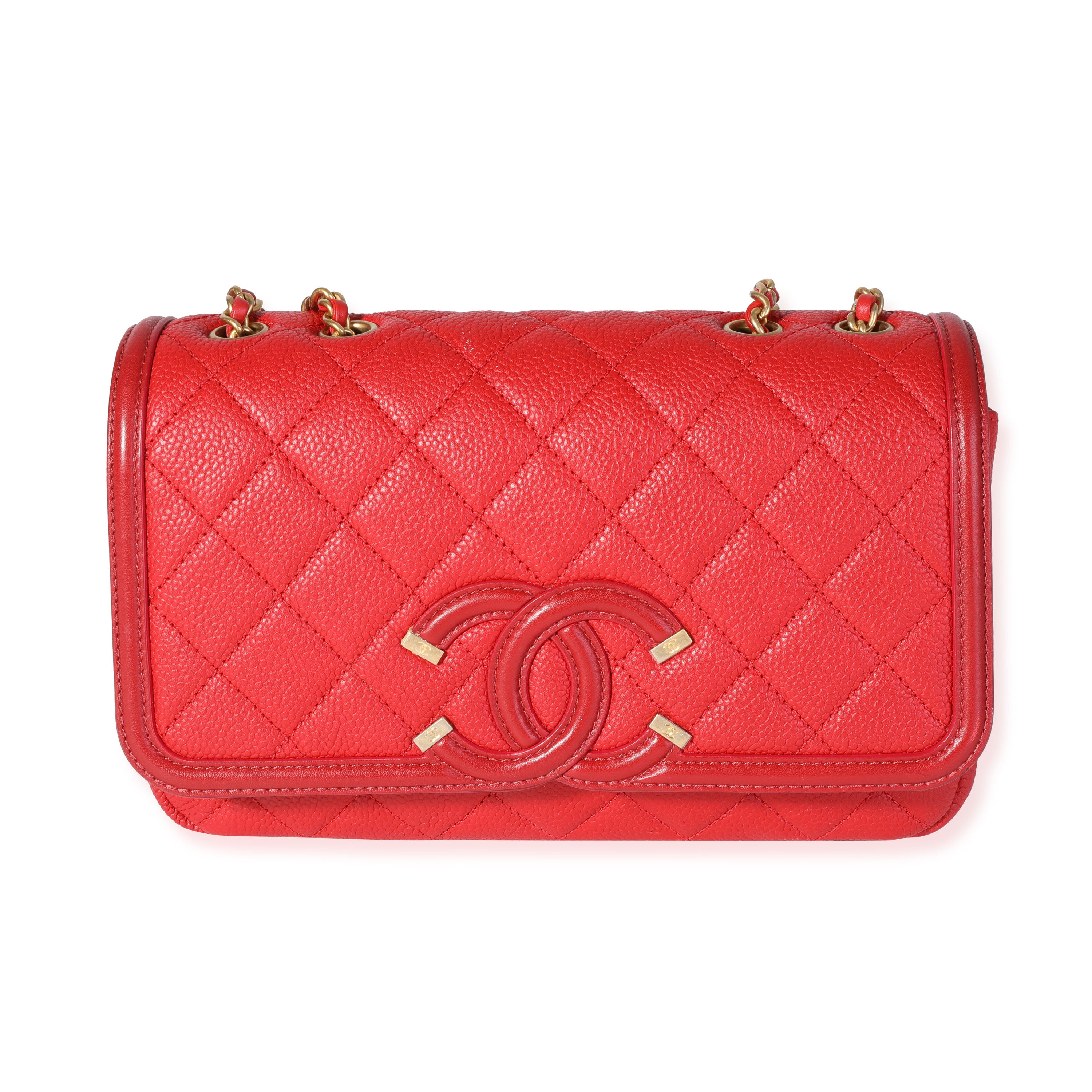 Chanel Red Caviar Quilted Small CC Filigree Flap Bag, myGemma, QA