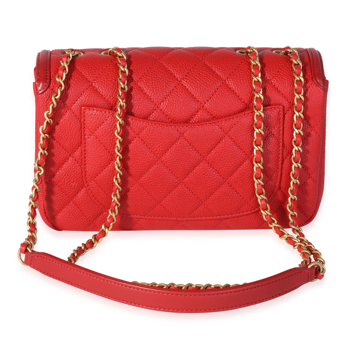 Chanel Red Caviar Quilted Small CC Filigree Flap Bag, myGemma