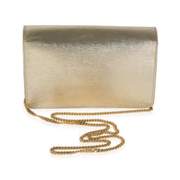 Gold Leather Tube Chain Wallet
