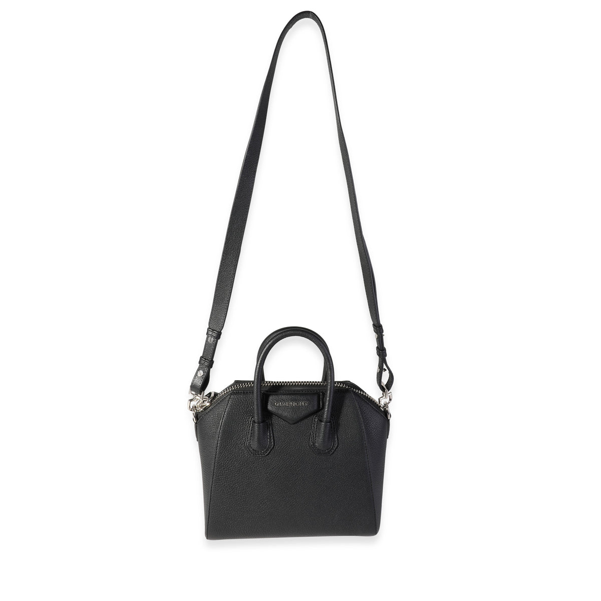 Givenchy Black Grained Goatskin Mini Antigona Bag