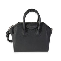 Givenchy Black Grained Goatskin Mini Antigona Bag