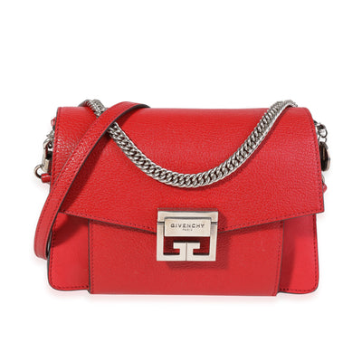 Givenchy Red Goatskin Small GV3 Shoulder Bag