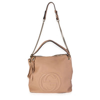 Gucci Tan Pebbled Leather Soho Hobo Bag