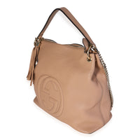 Gucci Tan Pebbled Leather Soho Hobo Bag