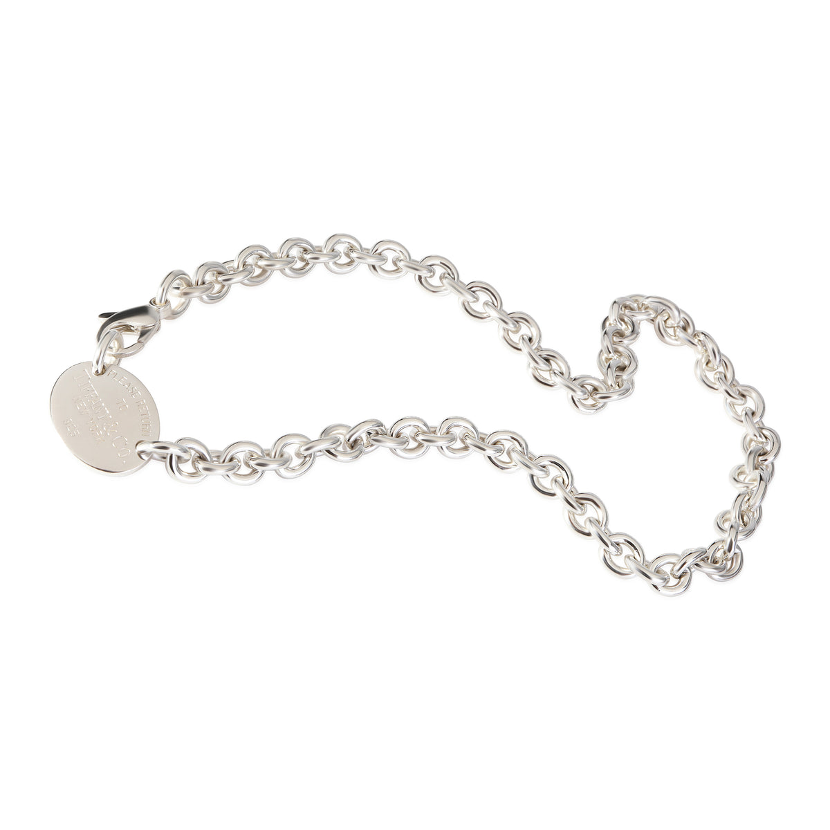 Tiffany & Co. Return To Tiffany Oval Tag Necklace in Sterling Silver
