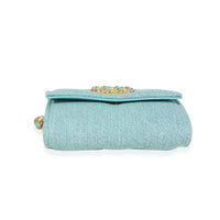 Chanel Blue Denim Chanel 19 Coin Pouch On Chain