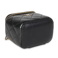 Chanel Black Quilted Lambskin Double Pocket Zip Around iPad Case, myGemma