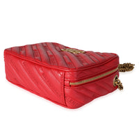 Balenciaga Red Quilted Leather XS BB Reporter Bag