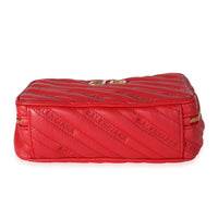 Balenciaga Red Quilted Leather XS BB Reporter Bag