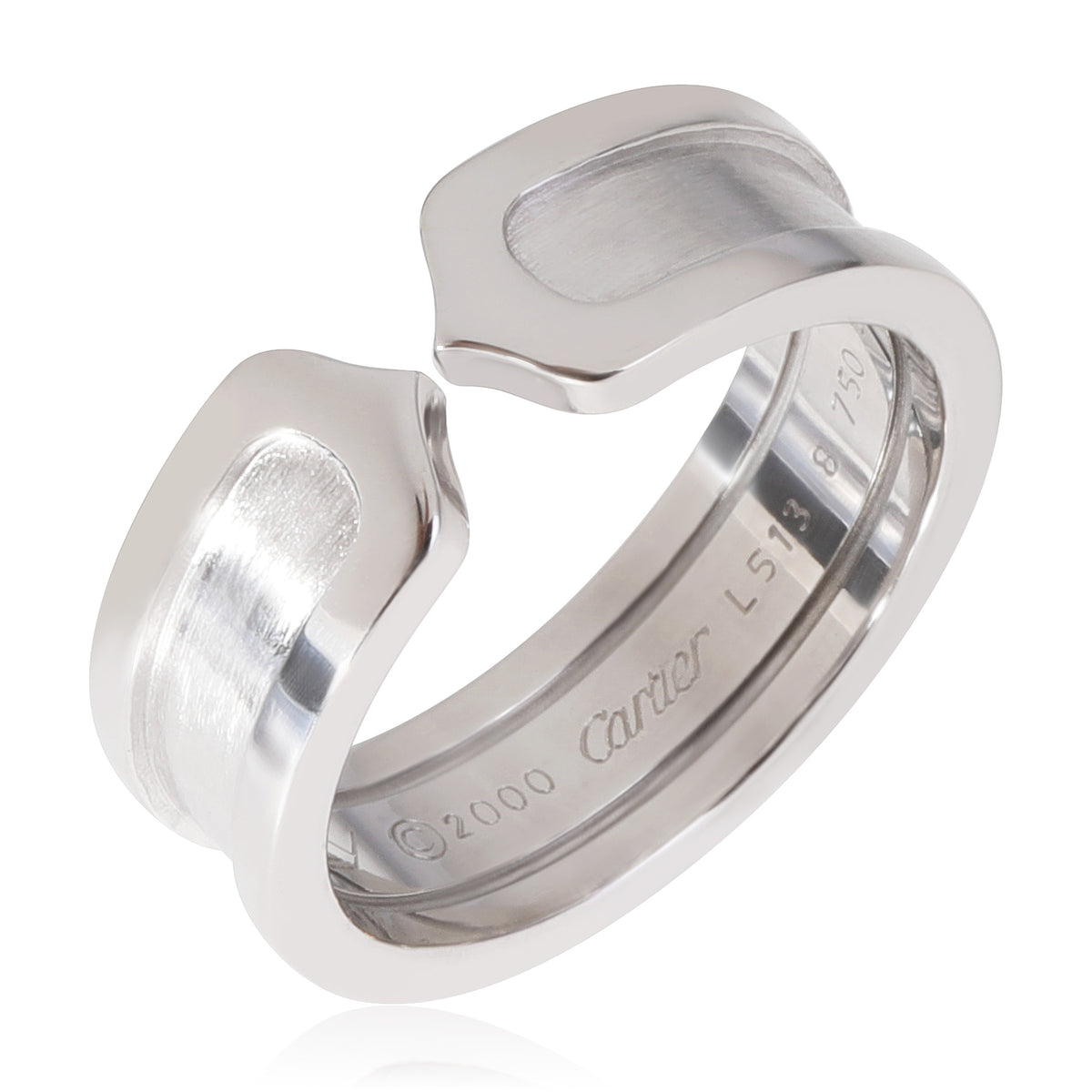 Cartier C De Cartier 6.5 mm Wide Ring in 18k White Gold