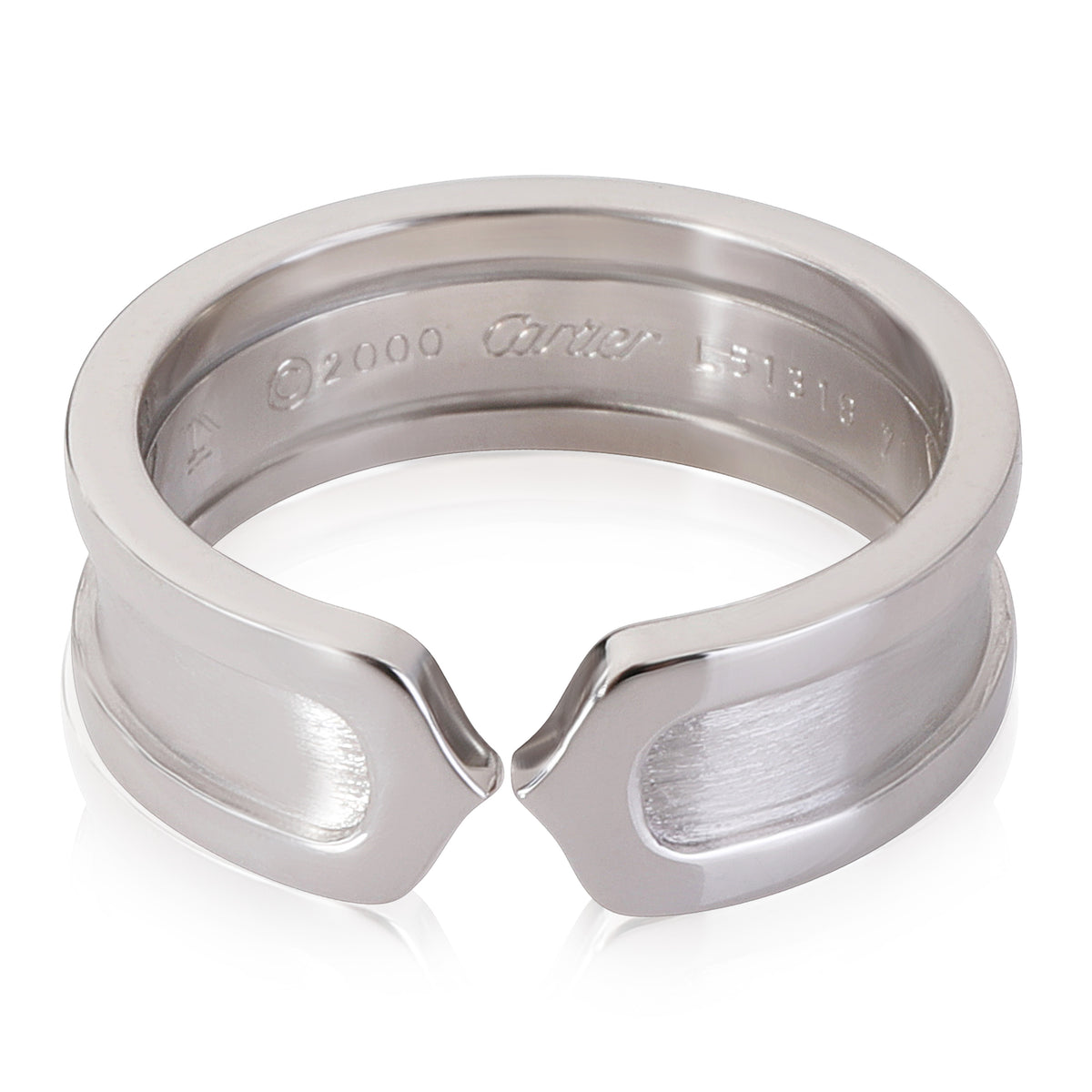 Cartier C De Cartier 6.5 mm Wide Ring in 18k White Gold