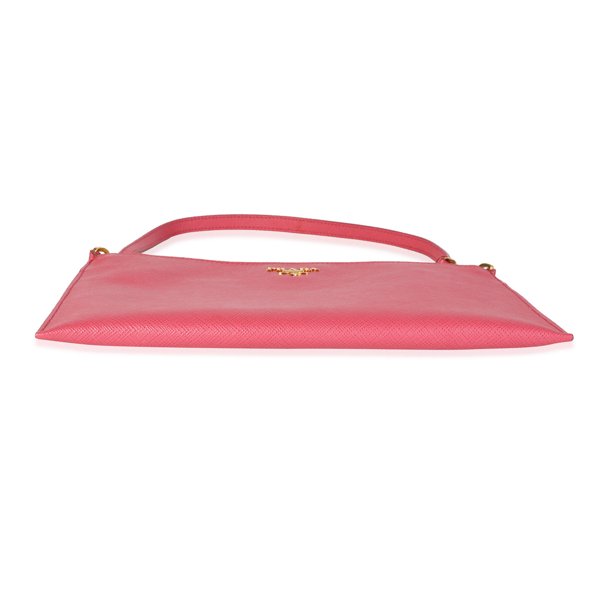 Prada Pink Saffiano Leather Wristlet