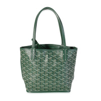 Goyard Green Goyardine Canvas Mini Anjou Tote