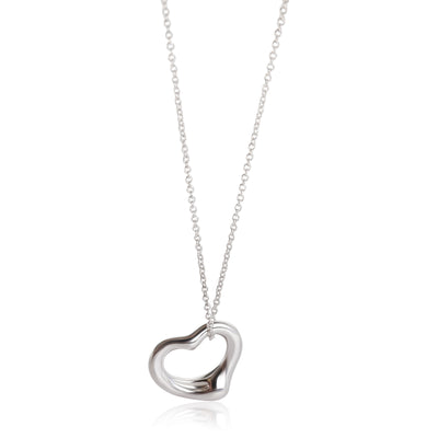 Tiffany & Co. Elsa Peretti 16mm Open Heart Pendant in Sterling Silver