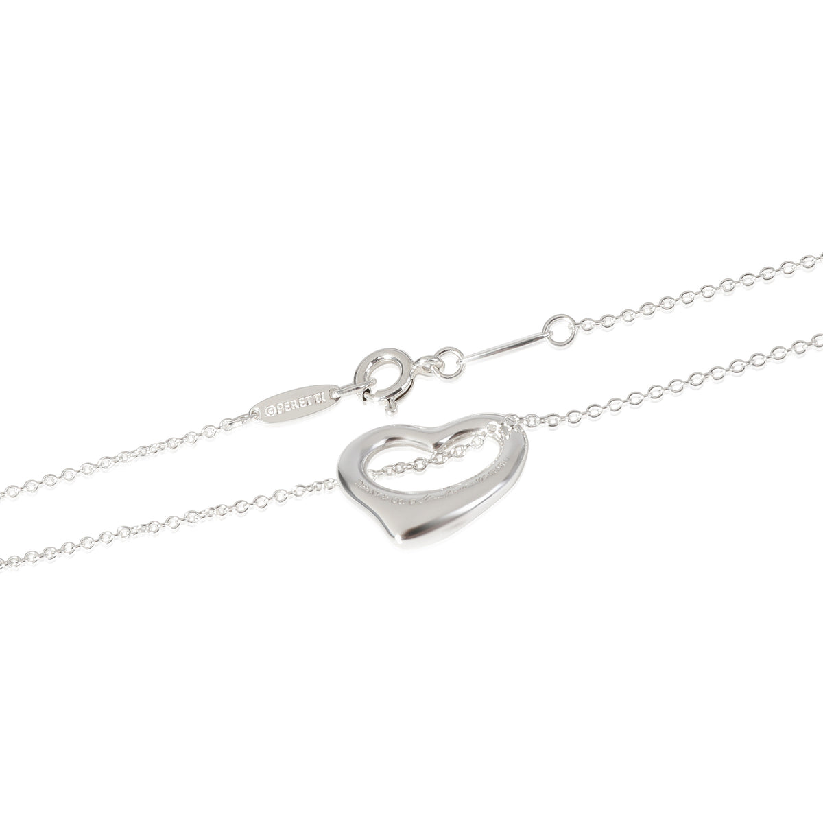 Tiffany & Co. Elsa Peretti 16mm Open Heart Pendant in Sterling Silver