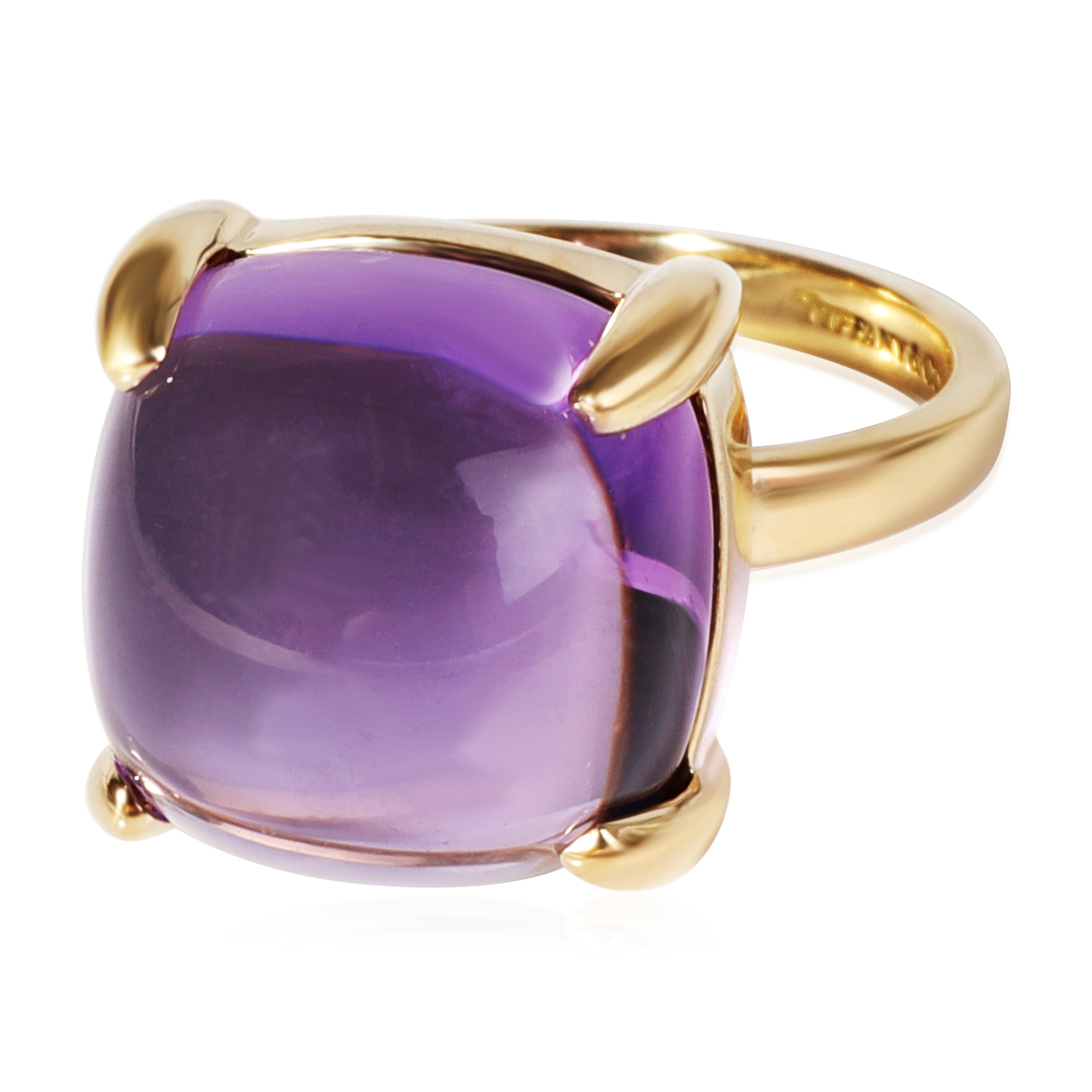 Tiffany Sugar Stack Amethyst Ring in 18k Yellow Gold