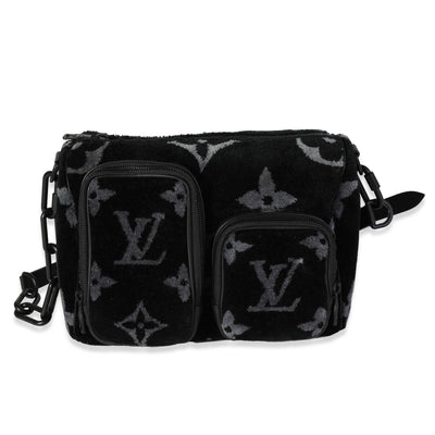 Louis Vuitton Black & Gray Monogram Eclipse Tuffetage Multi-Pocket Speedy