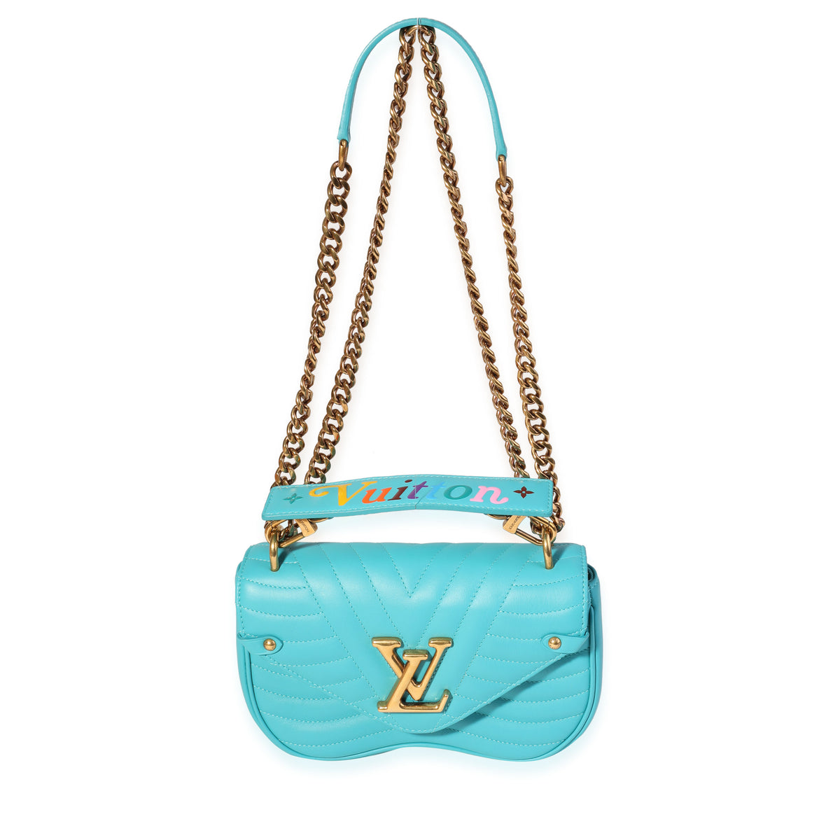 Louis Vuitton, Bags, Authentic Louis Vuitton Turquoise New Wave Crossbody  Chain Bag