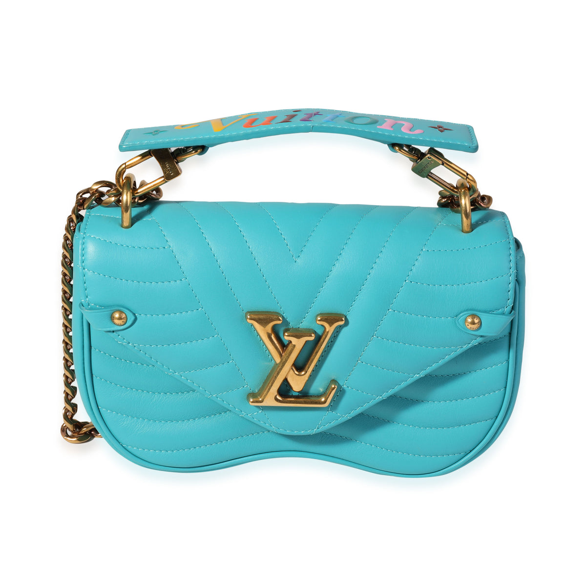 Louis Vuitton Green Leather New Wave Chain PM Bag