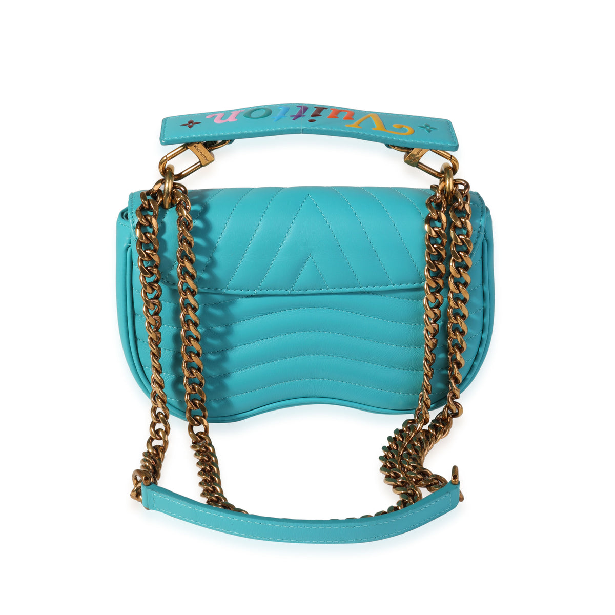 Louis Vuitton Malibu Green Calfskin New Wave Chain Bag PM, myGemma