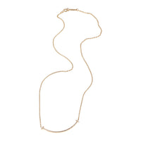 Tiffany T Smile Diamond Necklace in 18k Yellow Gold 0.10 CTW
