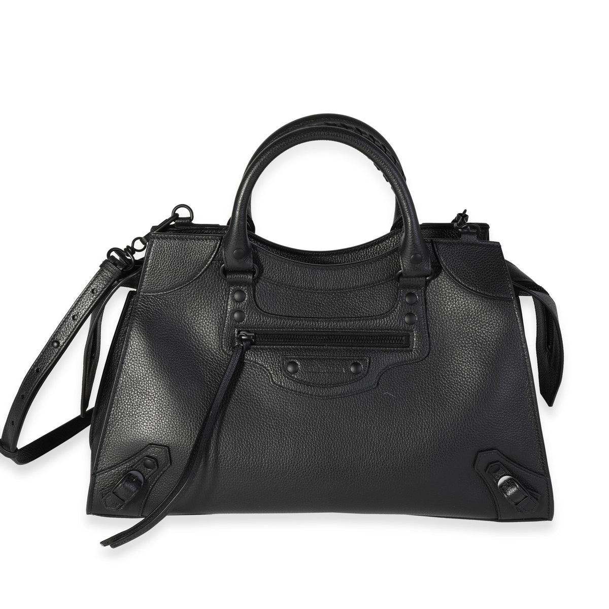 Balenciaga So Black Grained Calfskin Neo Classic Bag