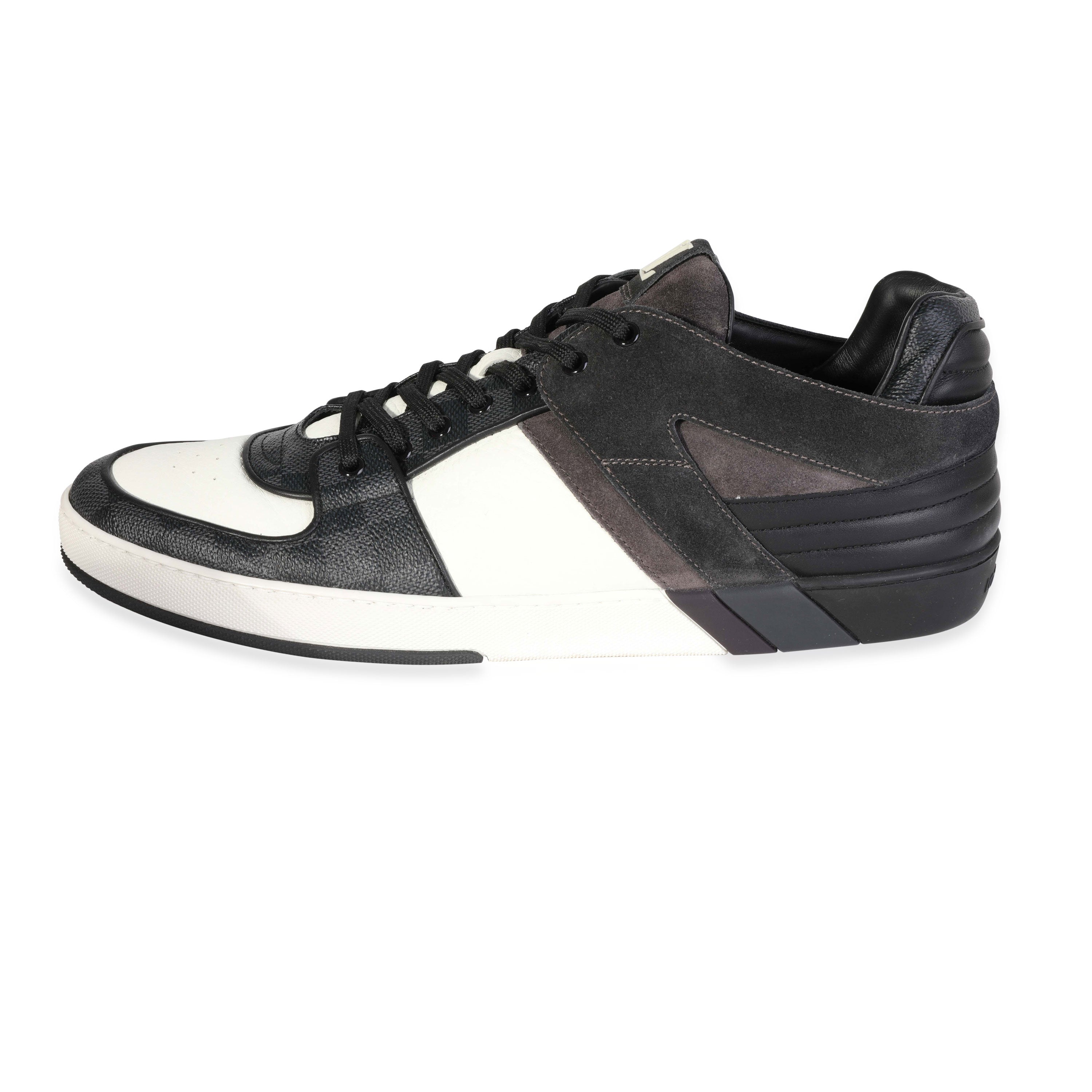 Louis Vuitton, Shoes, Mens Pre Loved Louis Vuitton Sneakers In Navy Blue  And Black Damier