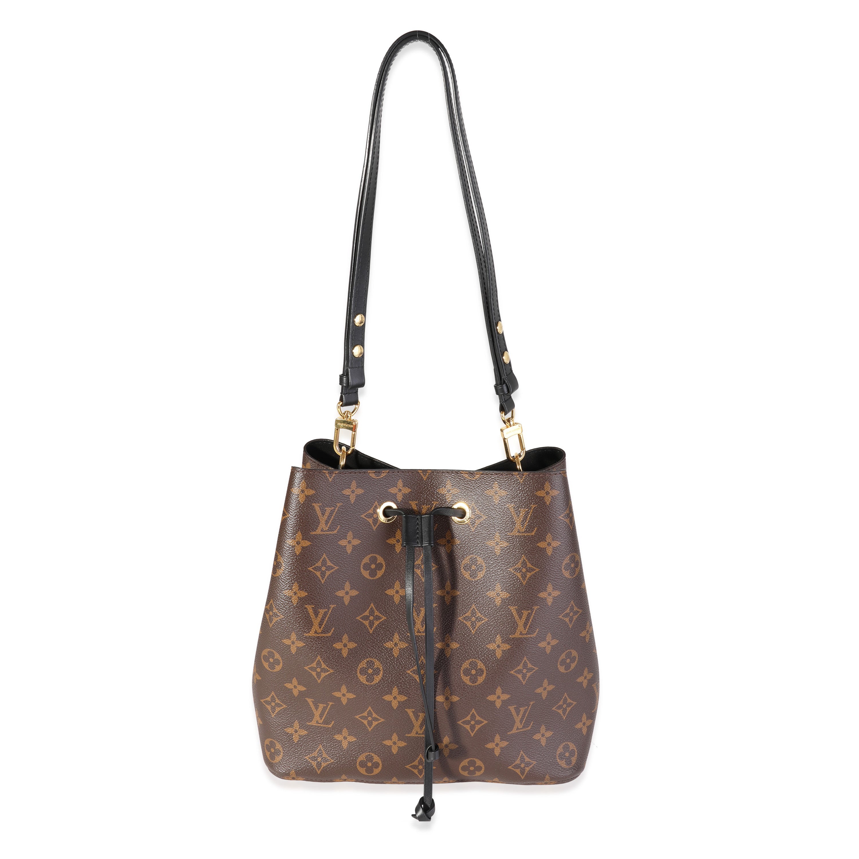 Louis Vuitton Black Leather & Monogram Canvas Soufflot BB, myGemma