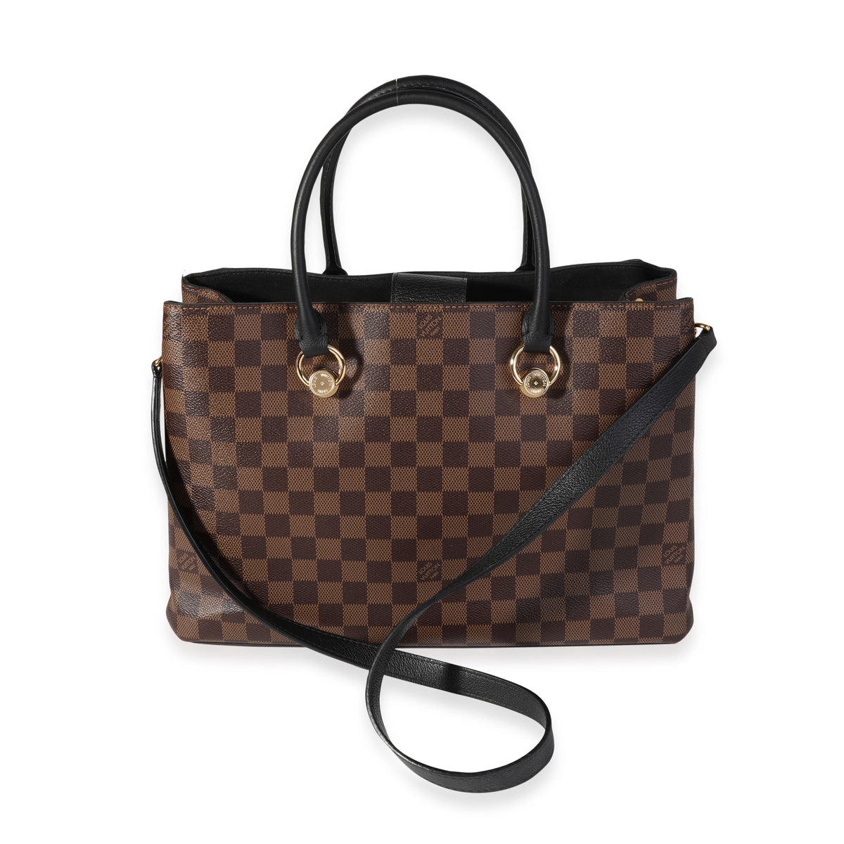 Louis Vuitton Damier Ebene Riverside Satchel Shoulder Bag - A