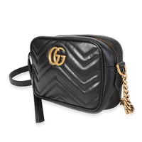 Gucci Calfskin Matelassé Mini GG Marmont Chain Shoulder Bag