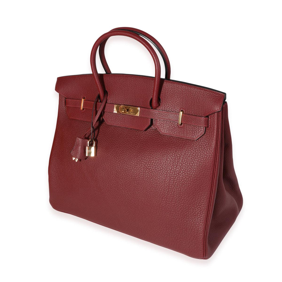 Hermès Rouge H Fjord Birkin 40 GHW