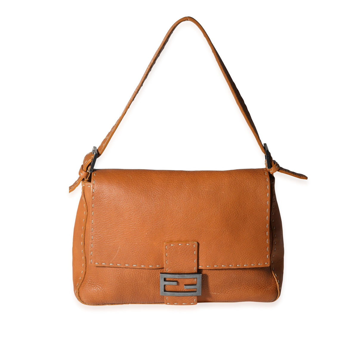 Fendi Tan Roman Leather Selleria Mama Forever Bag