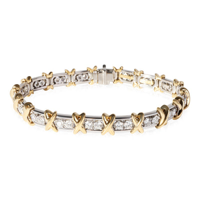 Tiffany & Co. Schlumberger Diamond Bracelet in 18k Yellow Gold/Platinum 2.95 CTW