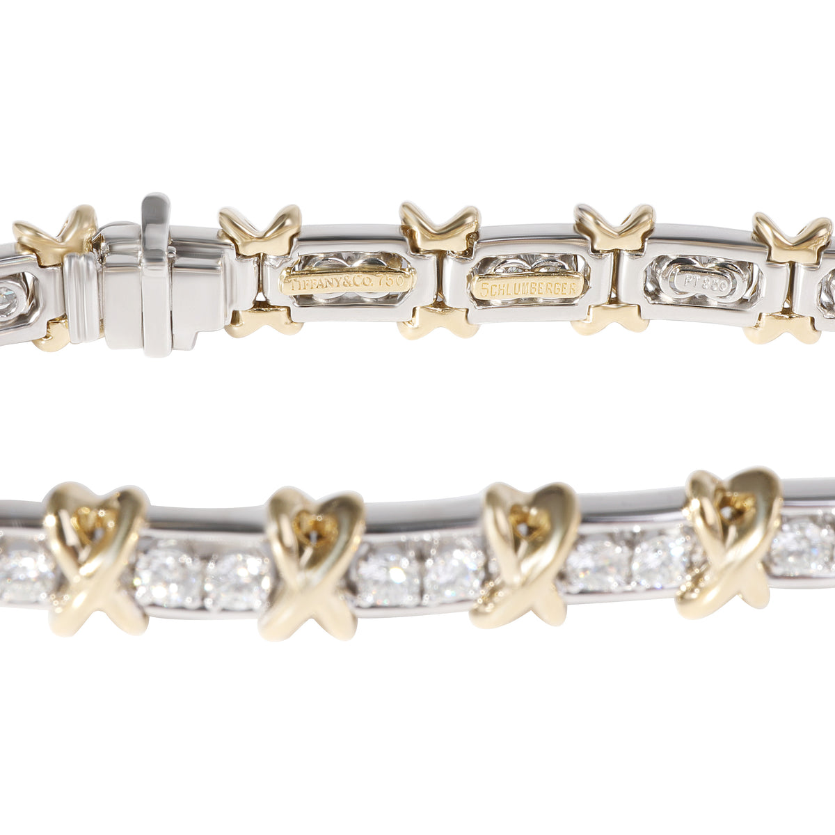 Tiffany & Co. Diamond Tennis Bracelet 18k Yellow Gold