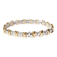 Tiffany & Co. Schlumberger Diamond Bracelet in 18k Yellow Gold/Platinum 2.95 CTW