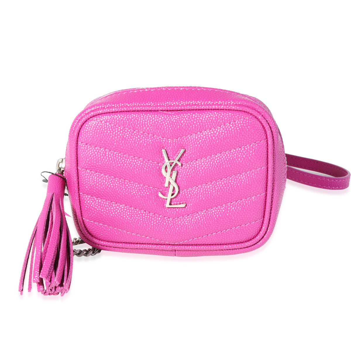 Saint Laurent Pink Baby Grain De Poudre Camera Bag