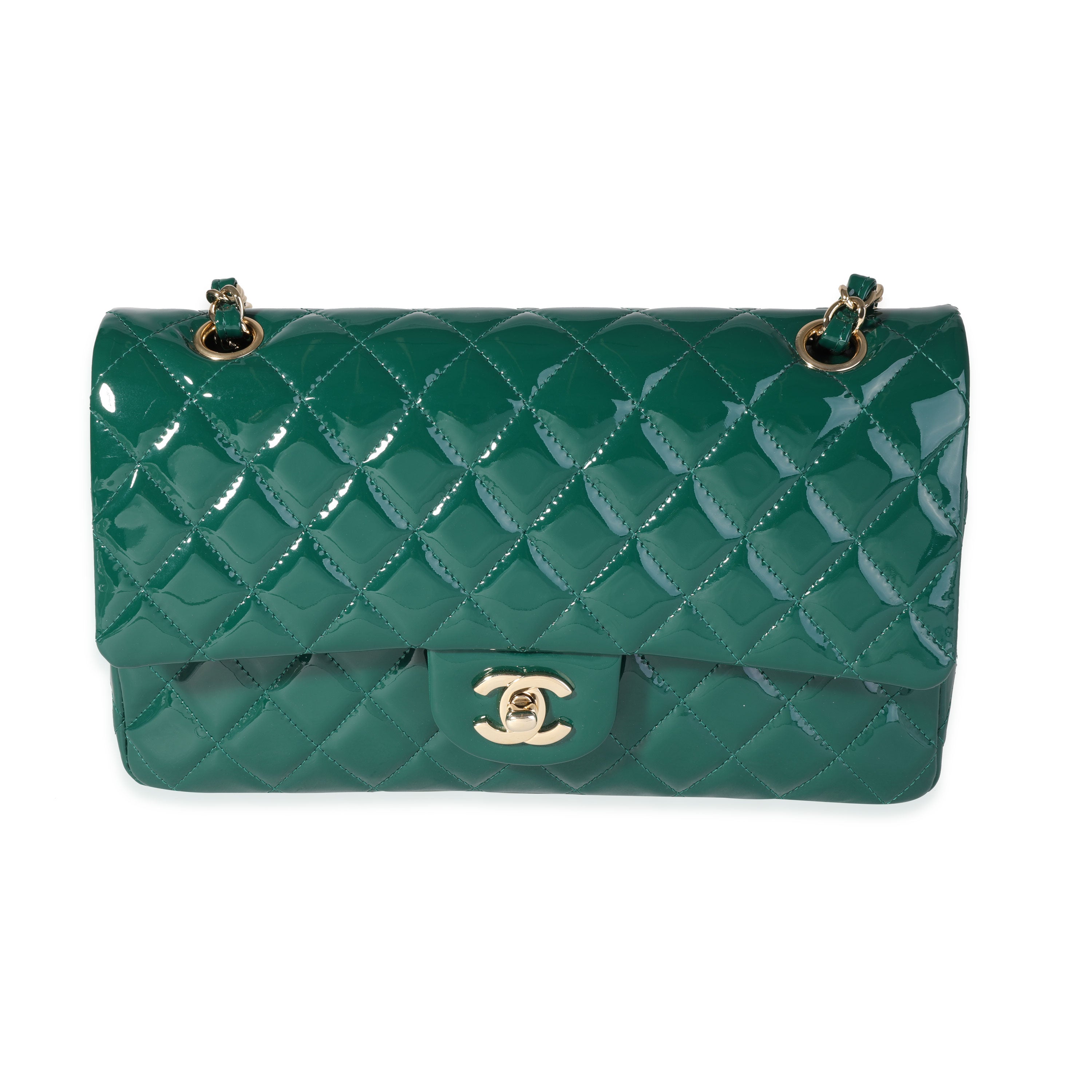 Chanel Green Patent Medium Classic Double Flap Bag, myGemma