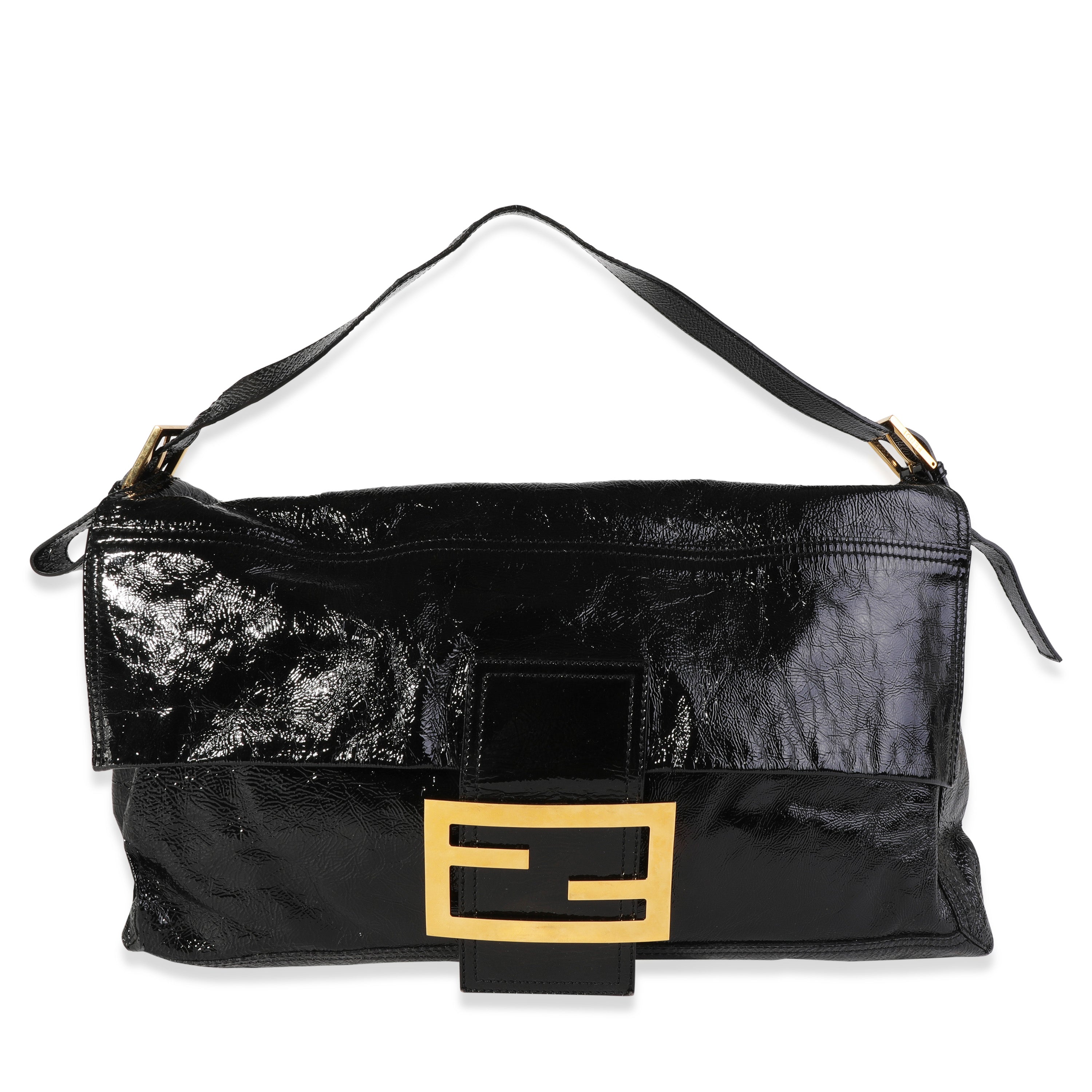 Fendi black patent leather bag hotsell